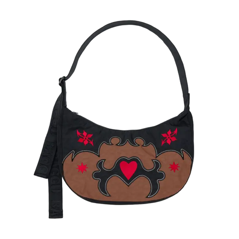 Baggu Medium Nylon Crescent Bag Western Appliqué