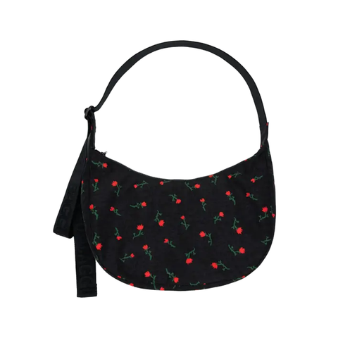 Baggu Medium Nylon Crescent Bag Painted Wildflower