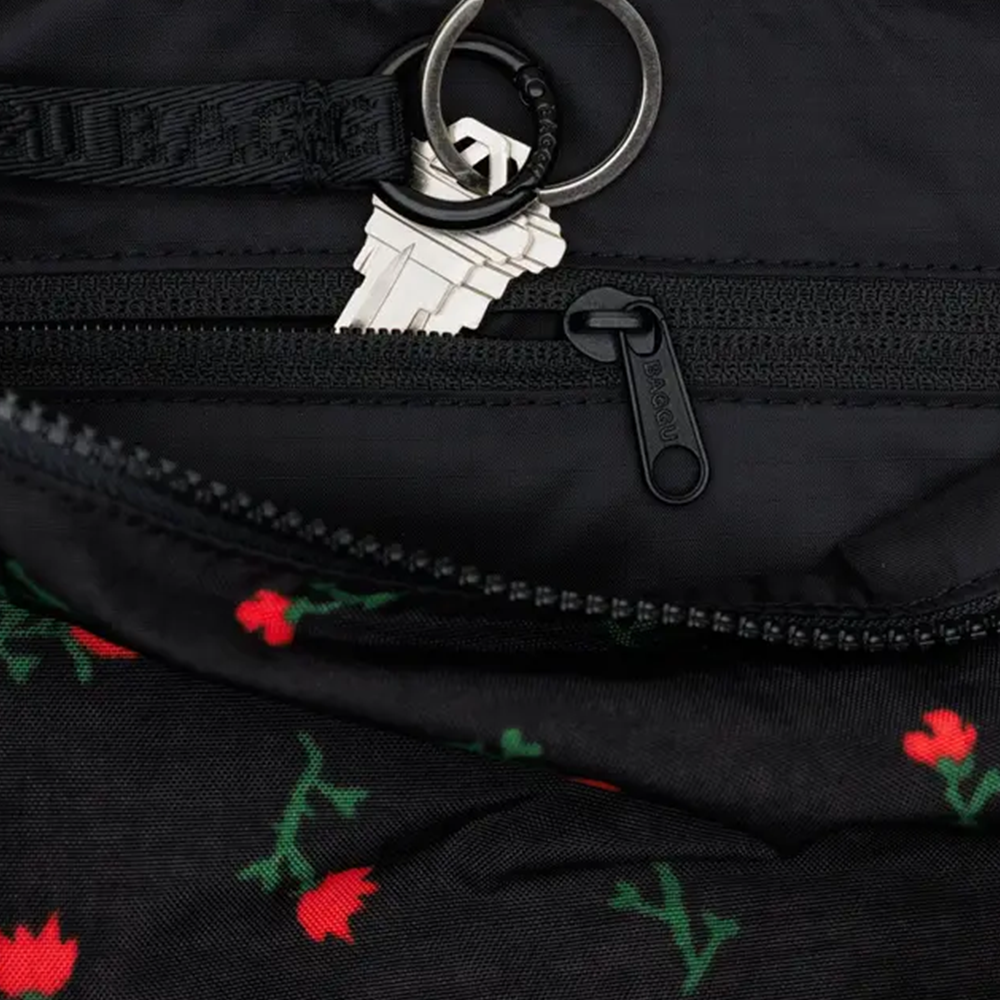 Baggu Medium Nylon Crescent Bag Painted Wildflower