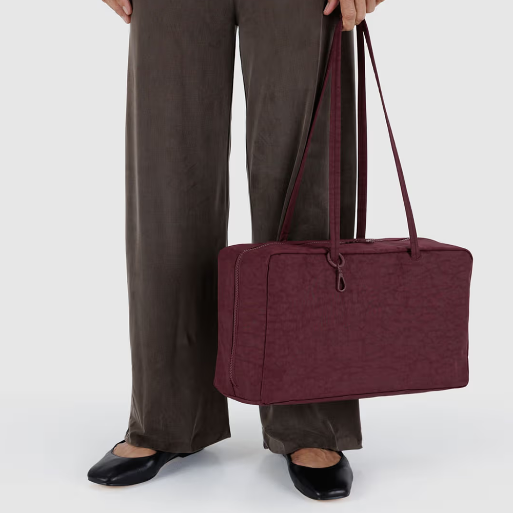 Baggu Medium Nylon Bowler Bag Mahogany