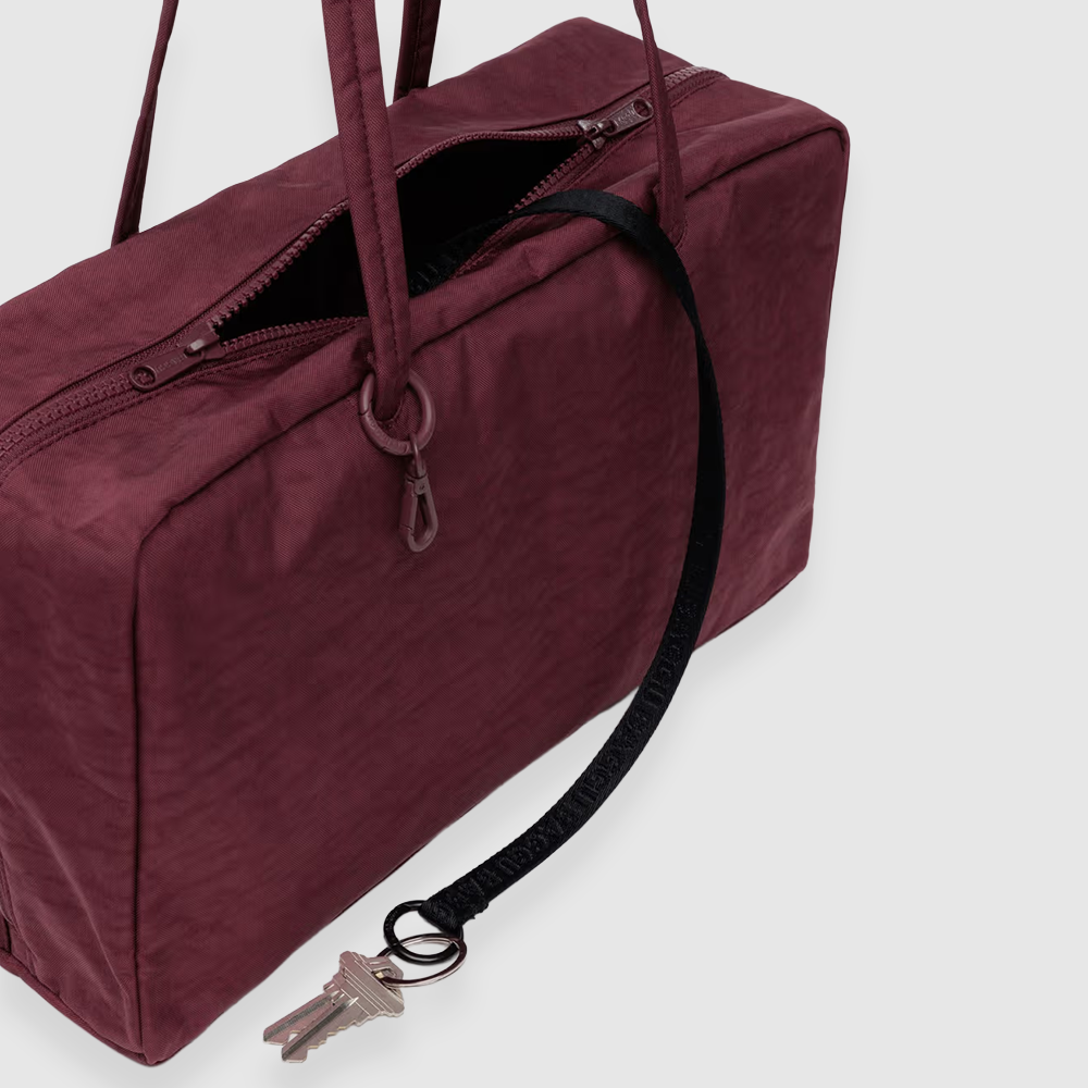 Baggu Medium Nylon Bowler Bag Mahogany