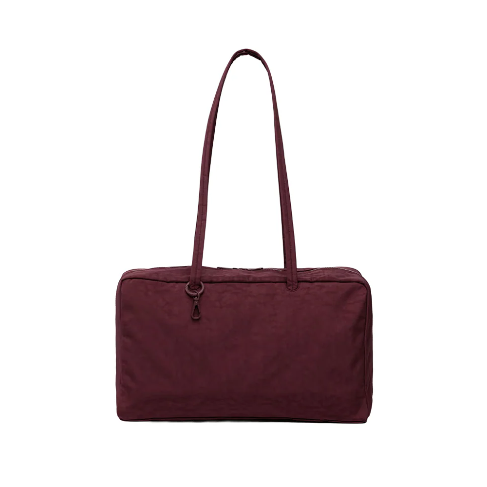 Baggu Medium Nylon Bowler Bag Mahogany