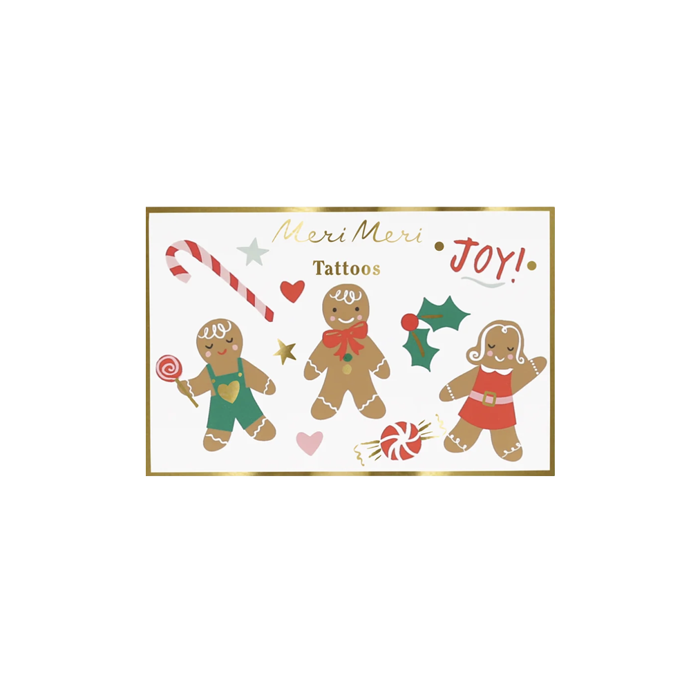 Meri Meri Tattoos Christmas Gingerbread