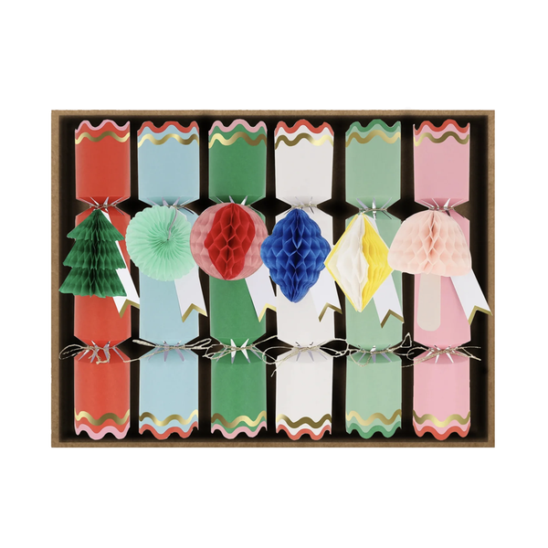 Meri Meri  Christmas Crackers Honeycomb Collection Pack of 6