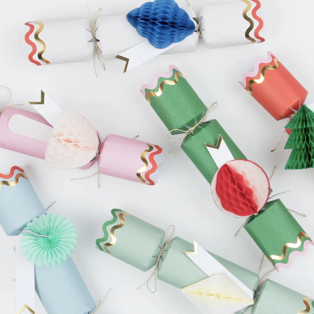 Meri Meri  Christmas Crackers Honeycomb Collection Pack of 6