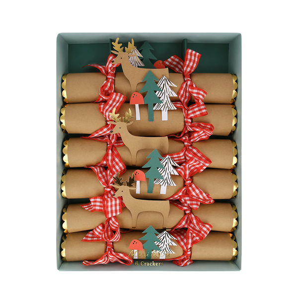 Meri Meri Christmas Crackers Woodland Stand Up Pack of 6