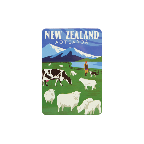 Moana Road Metal Postcard NZ Farming