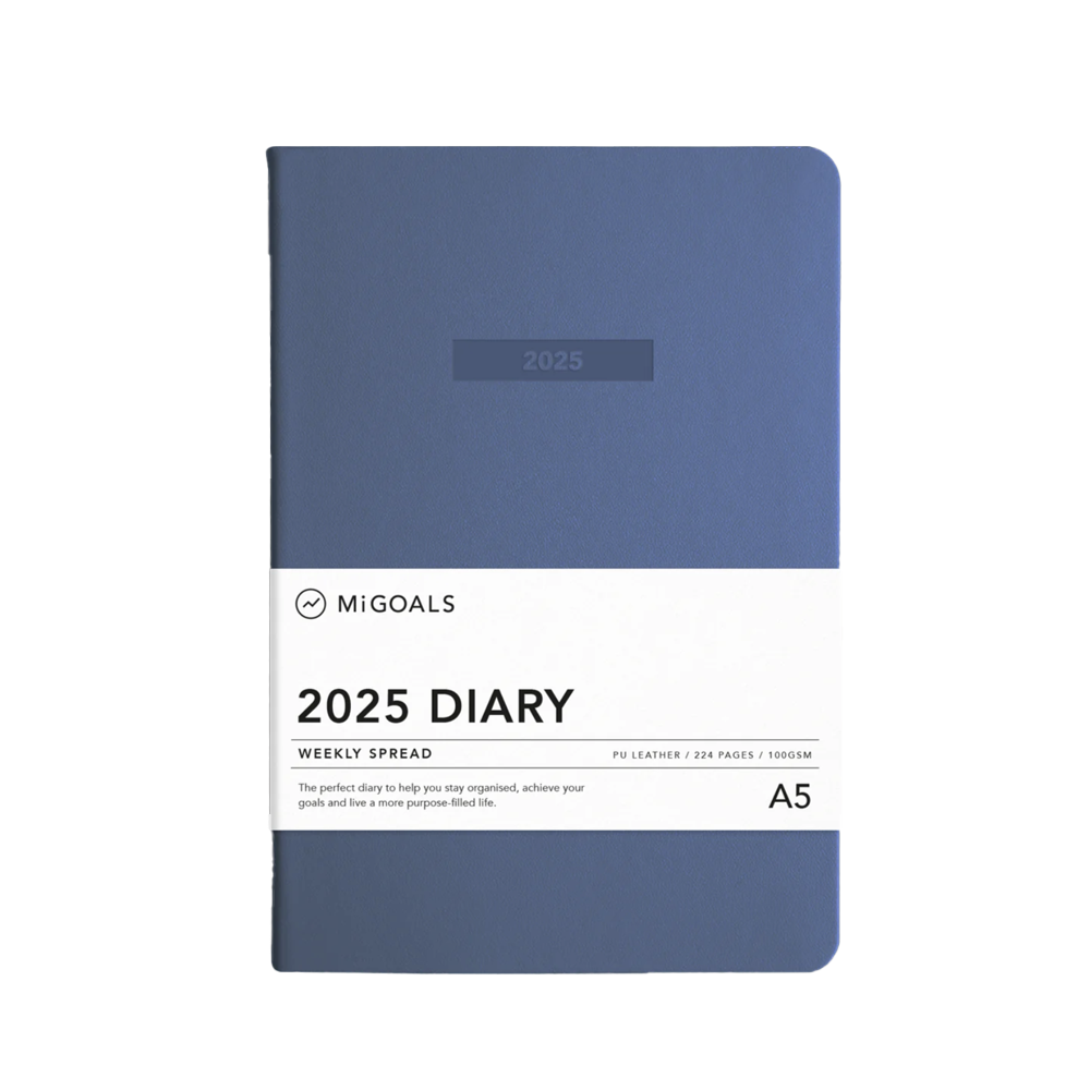 MiGoals 2025 Class Diary Weekly Spread A5 Soft Cover Elle Blue