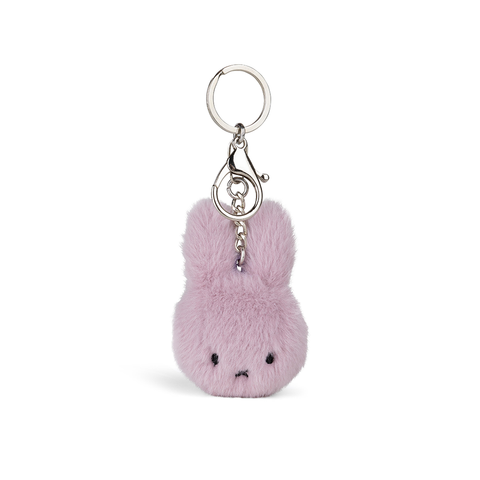 Bon Ton Toys x Miffy Keychain Fuzzy Plush Face Lilac