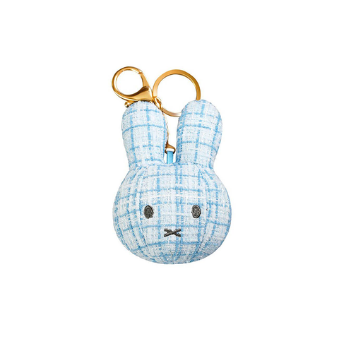 Miffy Face Plush  Keyring  Baby Blue