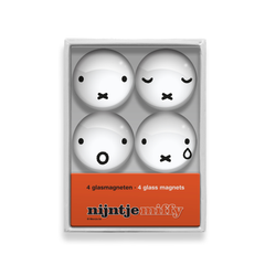 Nijntje Miffy Glass Fridge Magnet Face set of 4