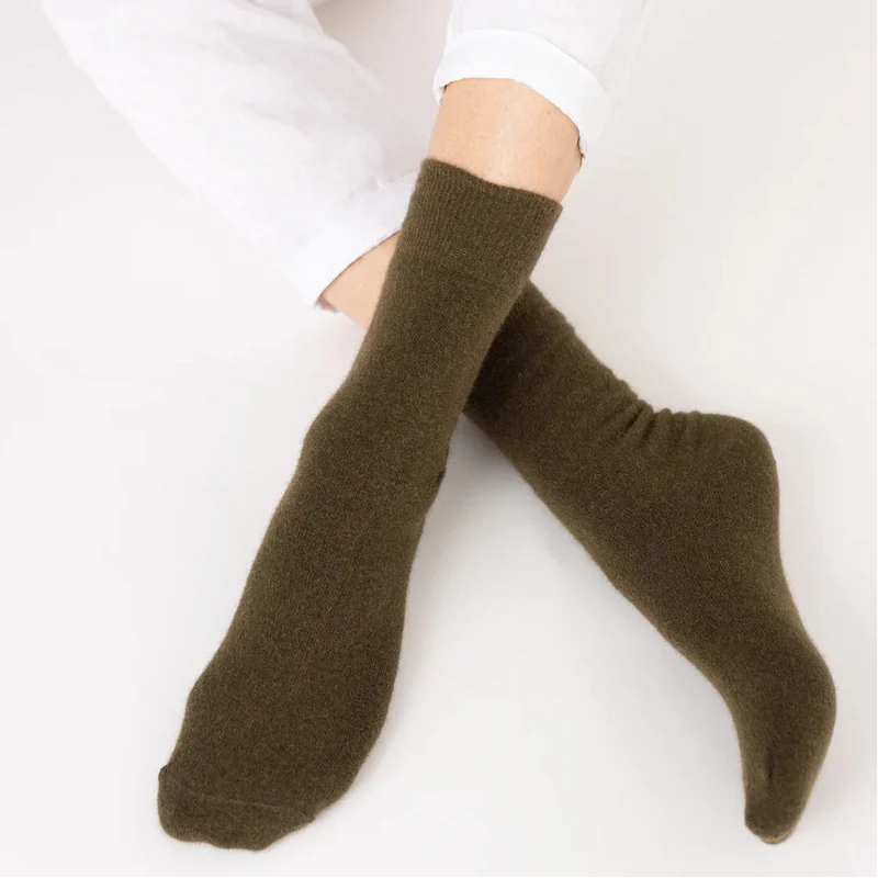 Nooan Possum Merino Wool Socks Hamilton Military Olive
