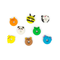 Mini Animal Donut Mochi Stretch Toy Set of 3 Assorted