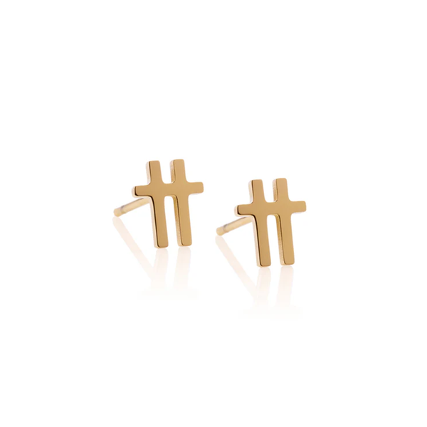 Ever Swish Stud Earrings Gold