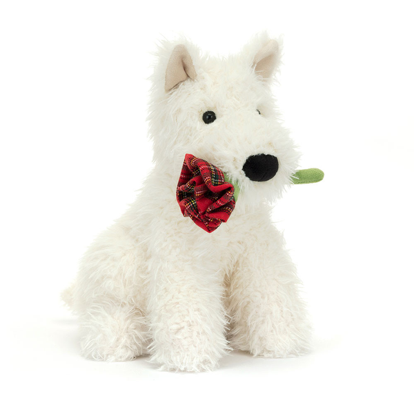 Jellycat Munro Scottie Dog Holding Rose