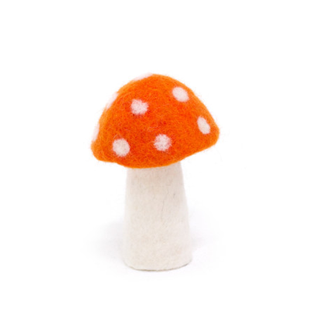 Muskhane Felt Mushroom Dotty Large 11cm Orange