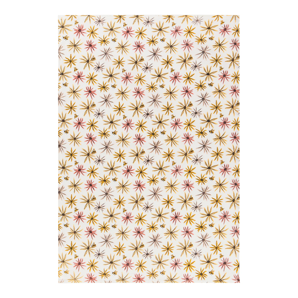 Floursack Tea Towel Bees & Flower Pattern