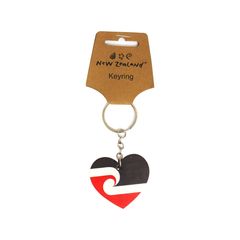 Māori Flag Heart Keyring