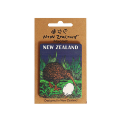 New Zealand Wooden Magnet Kiwi with Egg
