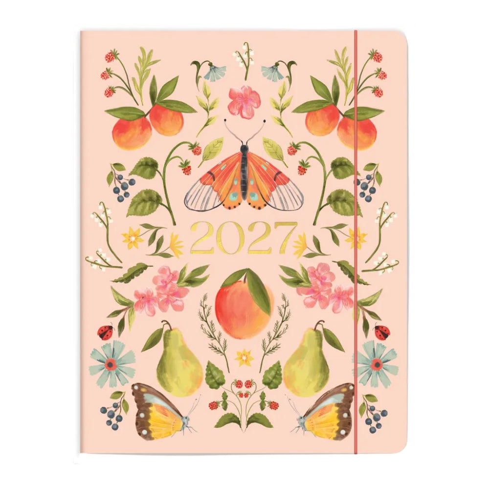 Orange Circle Studio 2027 Just Right Monthly Planner Fruit and Flora