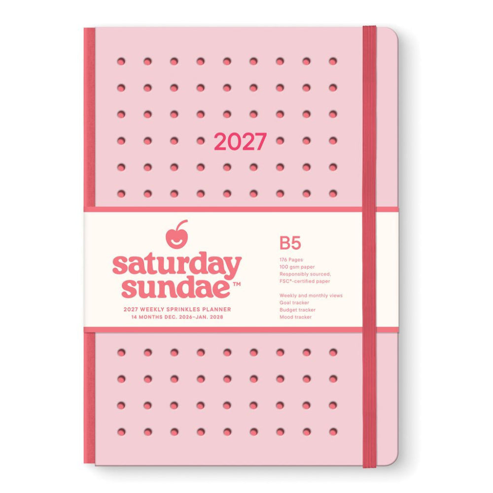 Saturday Sundae 2027 Weekly Planner Sprinkles Bubble Gum