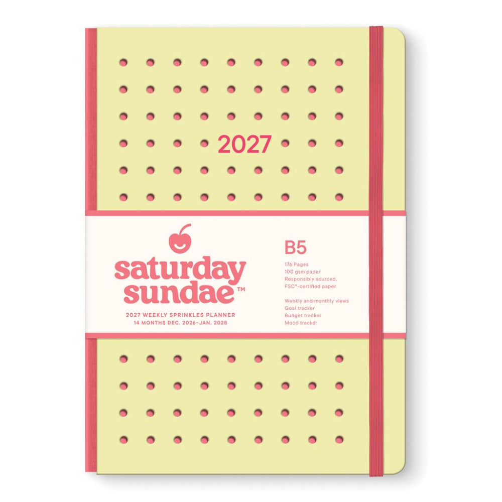 Saturday Sundae 2027 Weekly Planner Sprinkles Limoncello