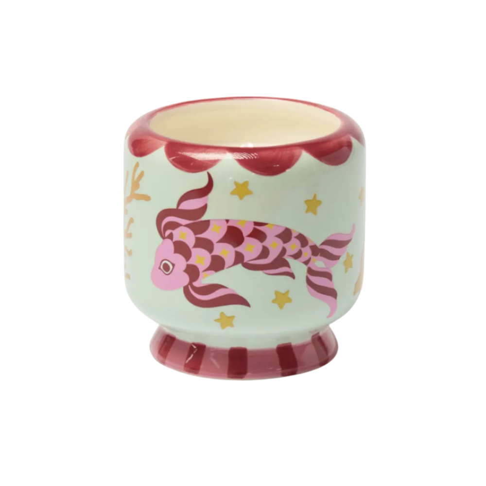 Paddywax Adopo Flower Ceramic Candle Koi Ocean Tide 226g