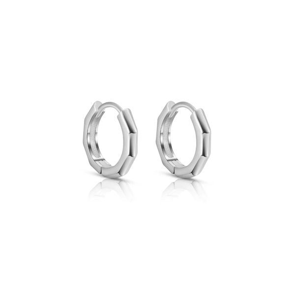 Ever Outfield Huggie Earrings Silver