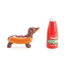 Sausage Dog & Ketchup Salt & Pepper Set