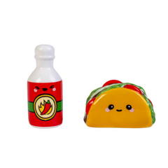 Taco & Hot Sauce Ceramic Salt & Pepper Shakers