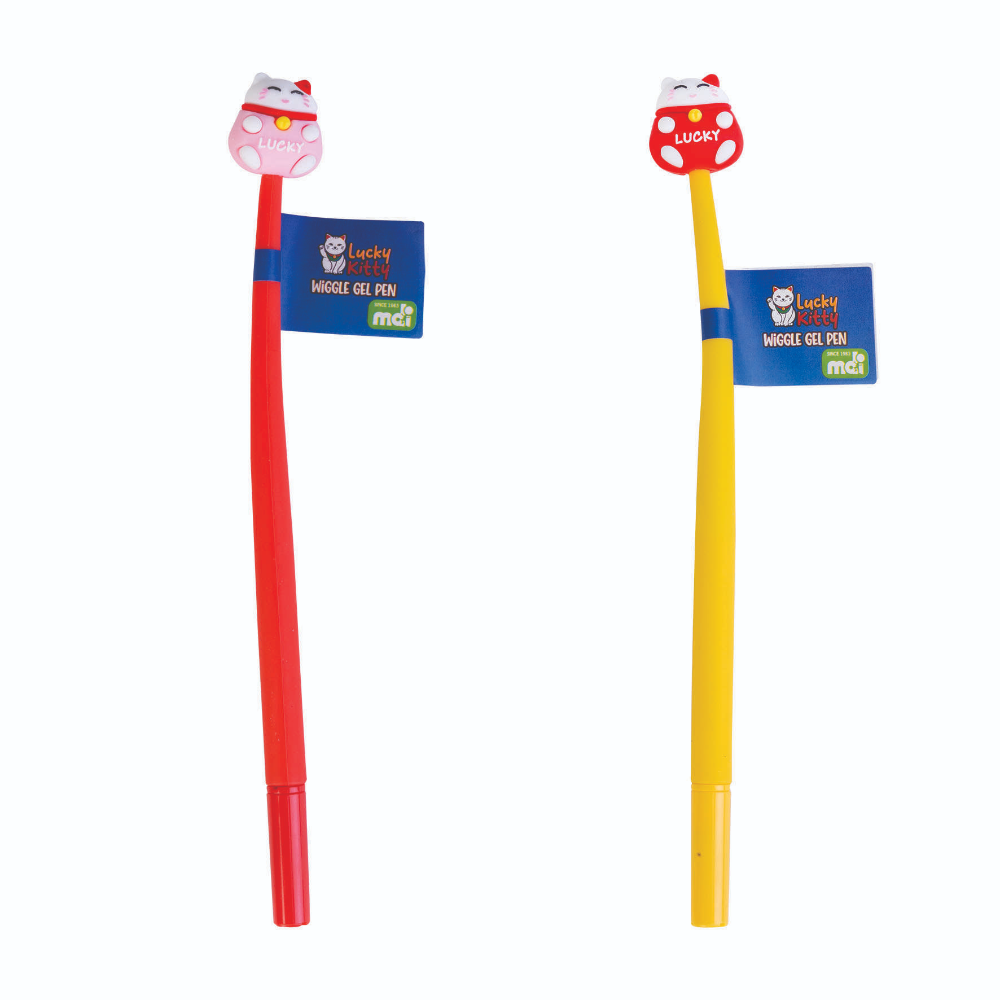 Wiggle Lucky Kitty Gel Pen Assorted