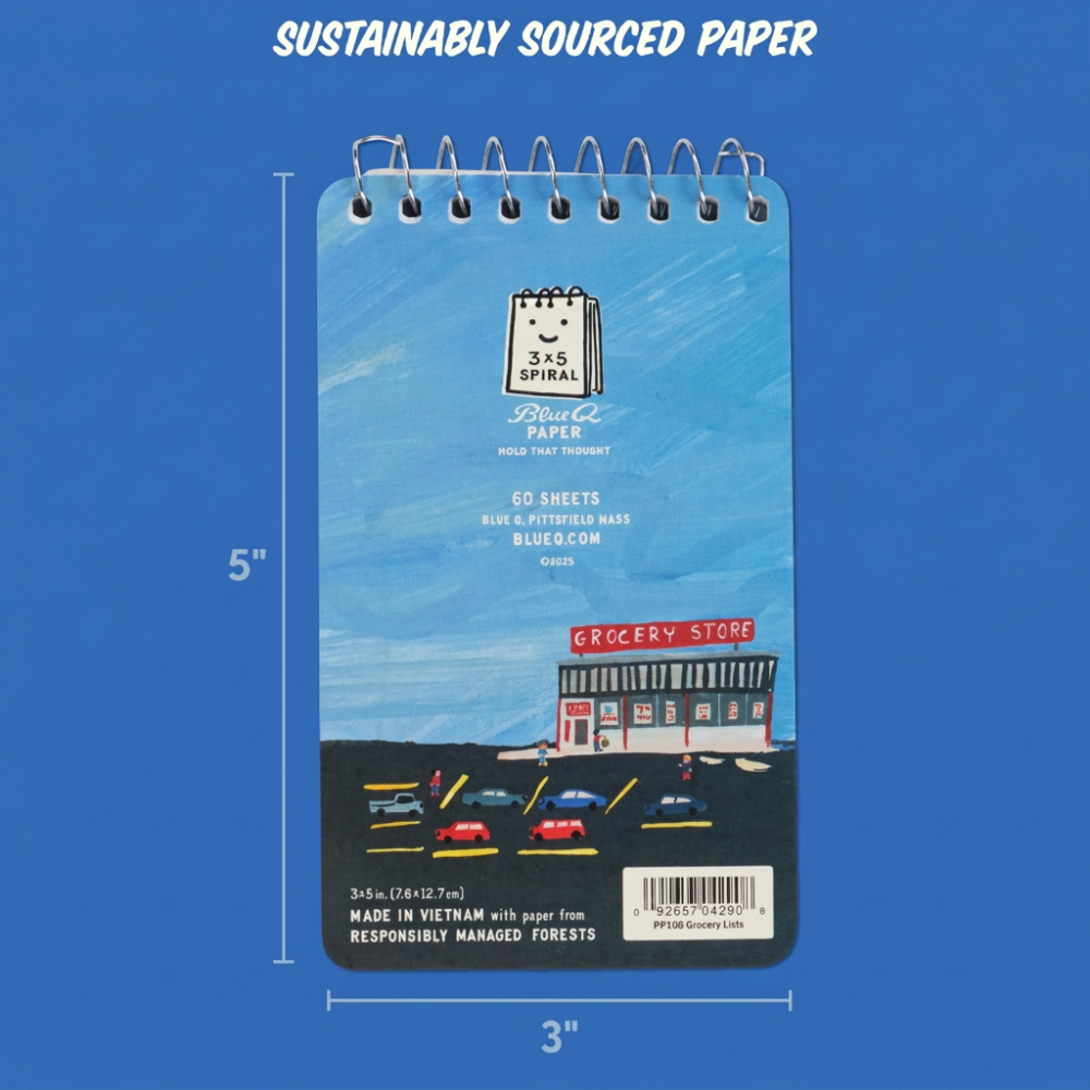 Blue Q Spiral Notepad Grocery Lists