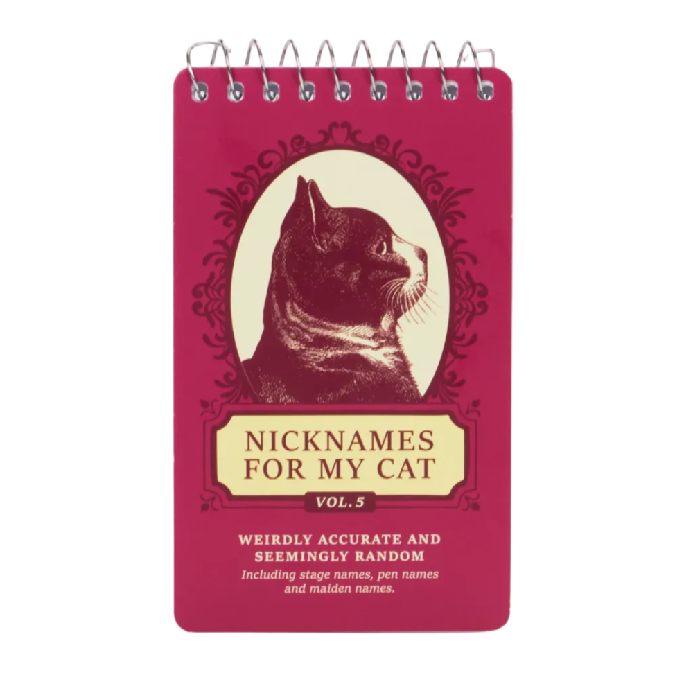 Blue Q Spiral Notepad Nicknames for my Cat