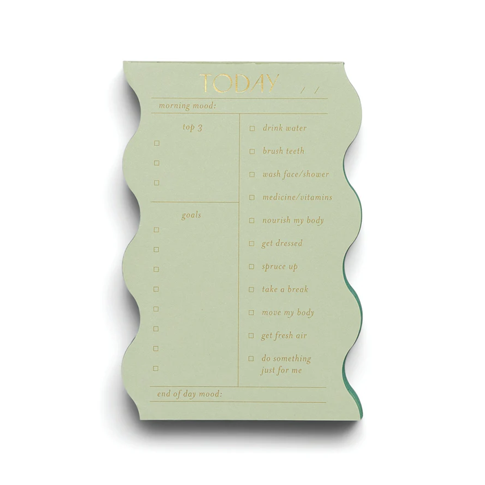 Designworks Ink Wavy Daily Notepad Sage