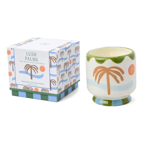 Paddywax Adopo Palm Tree Ceramic Candle Lush Palms 226g