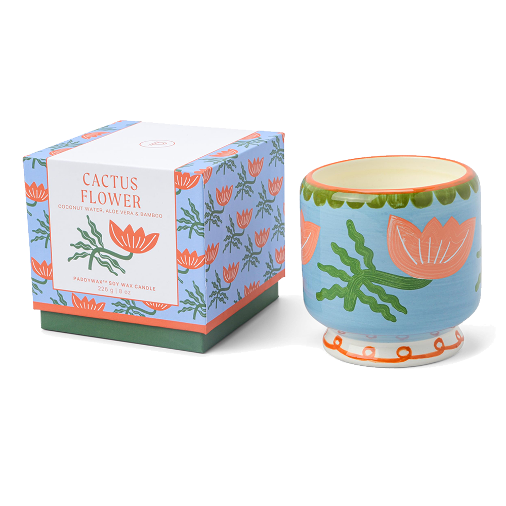 Paddywax Adopo Flower Ceramic Candle Cactus Flower 226g