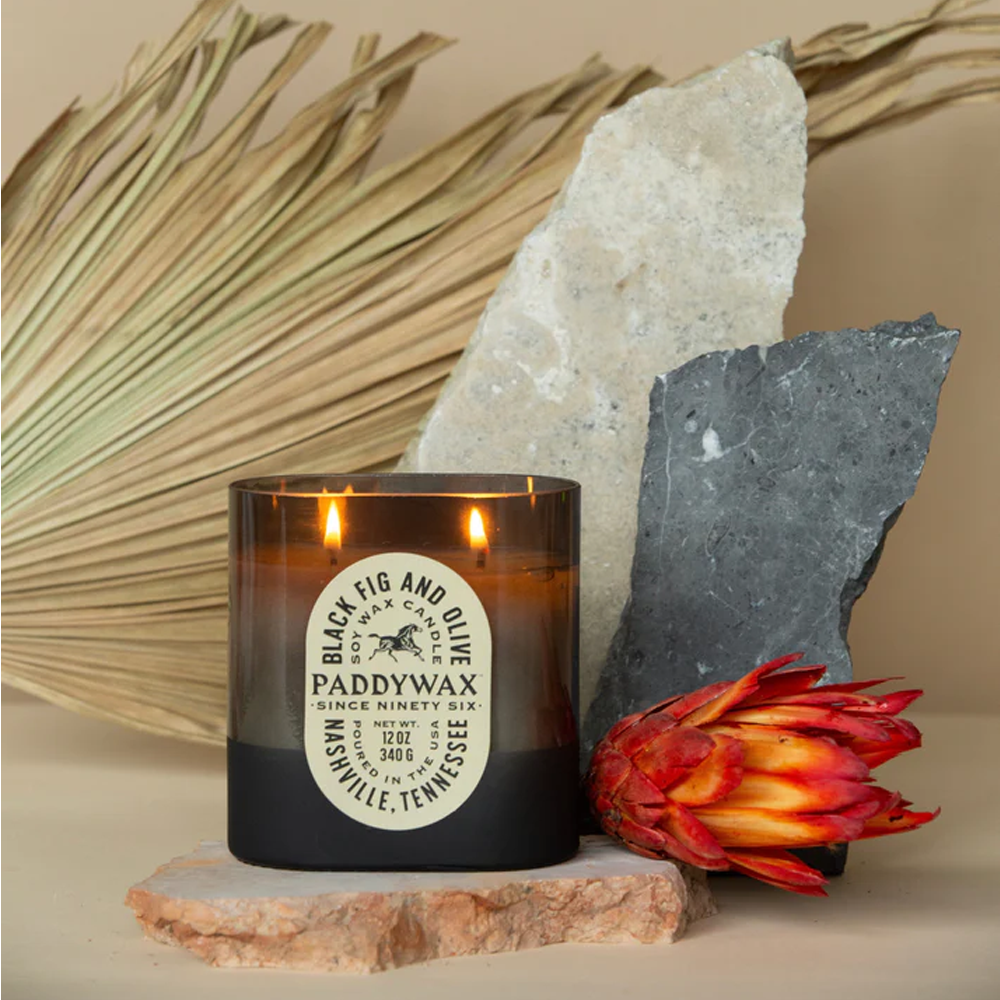 Paddywax Vista Candle Black 340g Black Fig and Olive