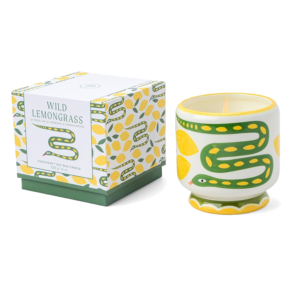 Paddywax Adopo Snake Ceramic Candle Wild Lemongrass 226g