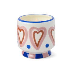 Paddywax Adopo Hearts Ceramic Candle Rosewood Vanilla 226g