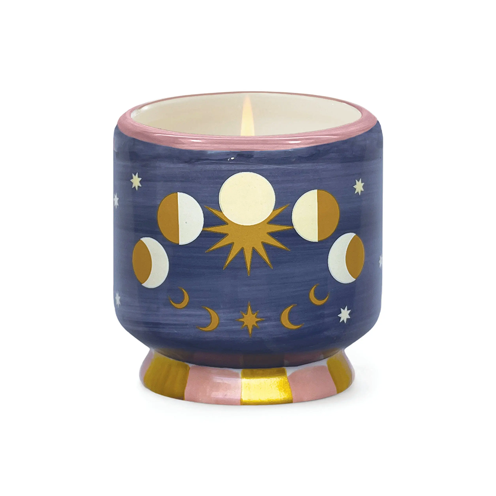 Paddywax Adopo Moon Phase Ceramic Candle Jasmine and Rose