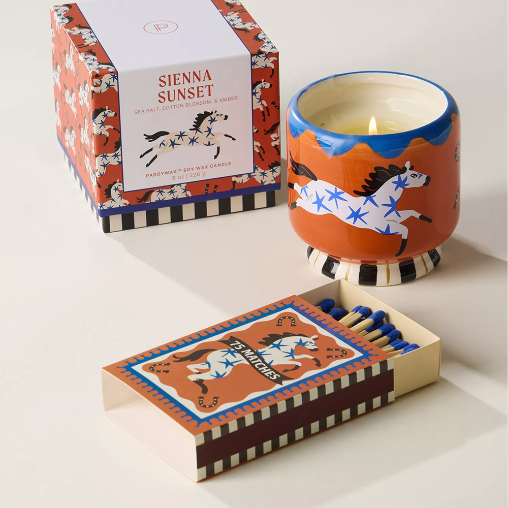 Paddywax Adopo Horse Ceramic Candle Sienna Sunset 226g