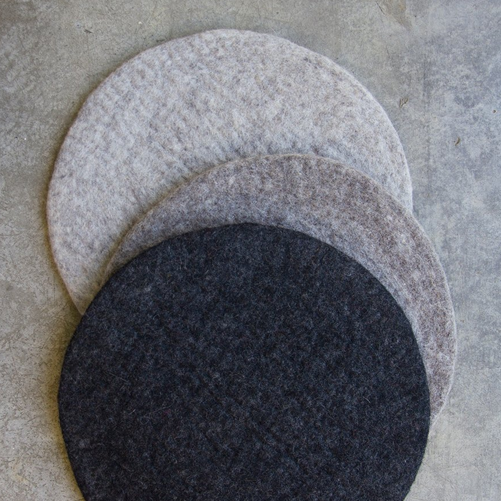 Misery Guts Tush Cush Pancake Cushion Riverstone Dark Grey