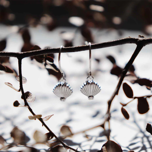 Little Taonga Pendant Earrings Piwakawaka Silver