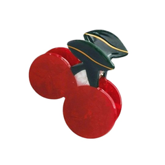 Pop Perspex Claw Clip Cherries Red