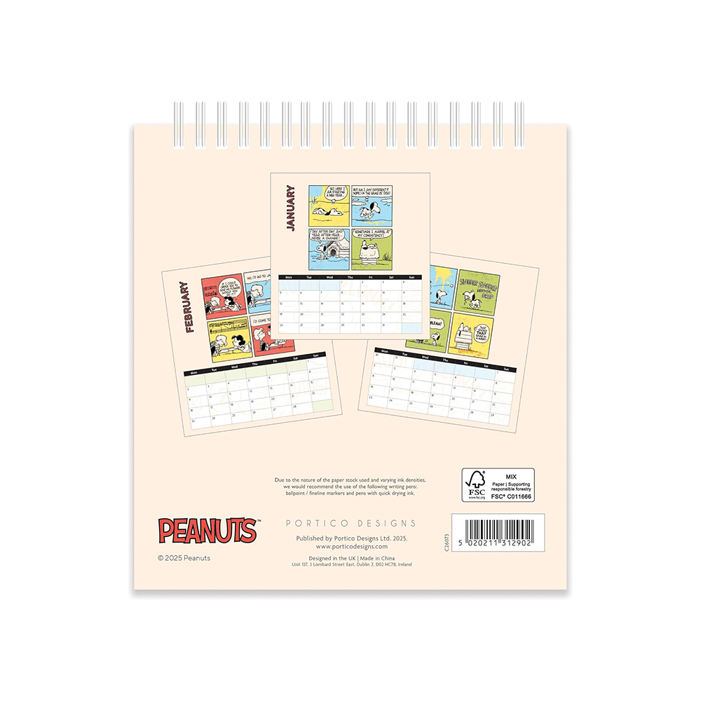 Portico Designs 2026 Desk Calendar Peanuts