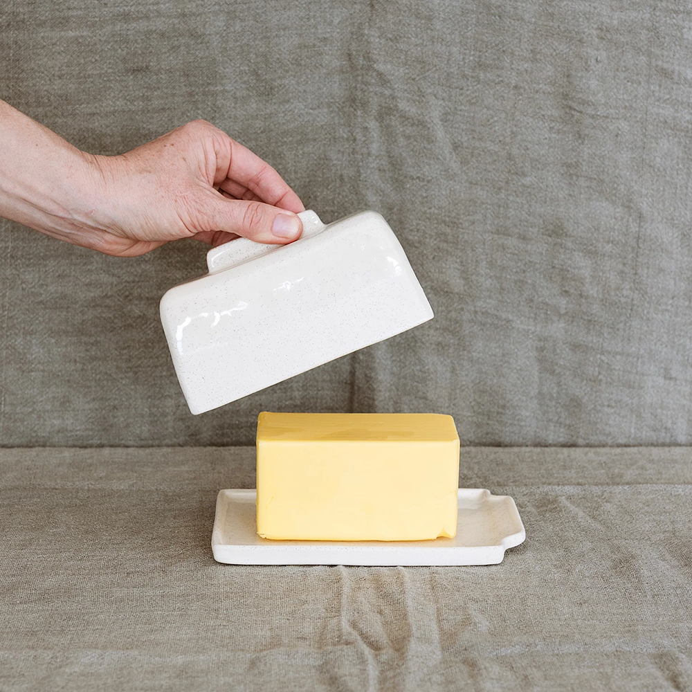 JS Ceramics Butter Dish Oatmeal