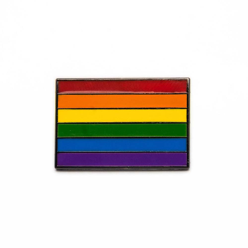 Enamal Metal Pin Pride Rainbow Flag – Iko Iko