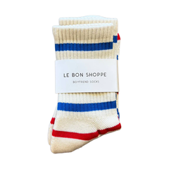 Le Bon Shoppe Socks Boyfriend Stripe Red Blue