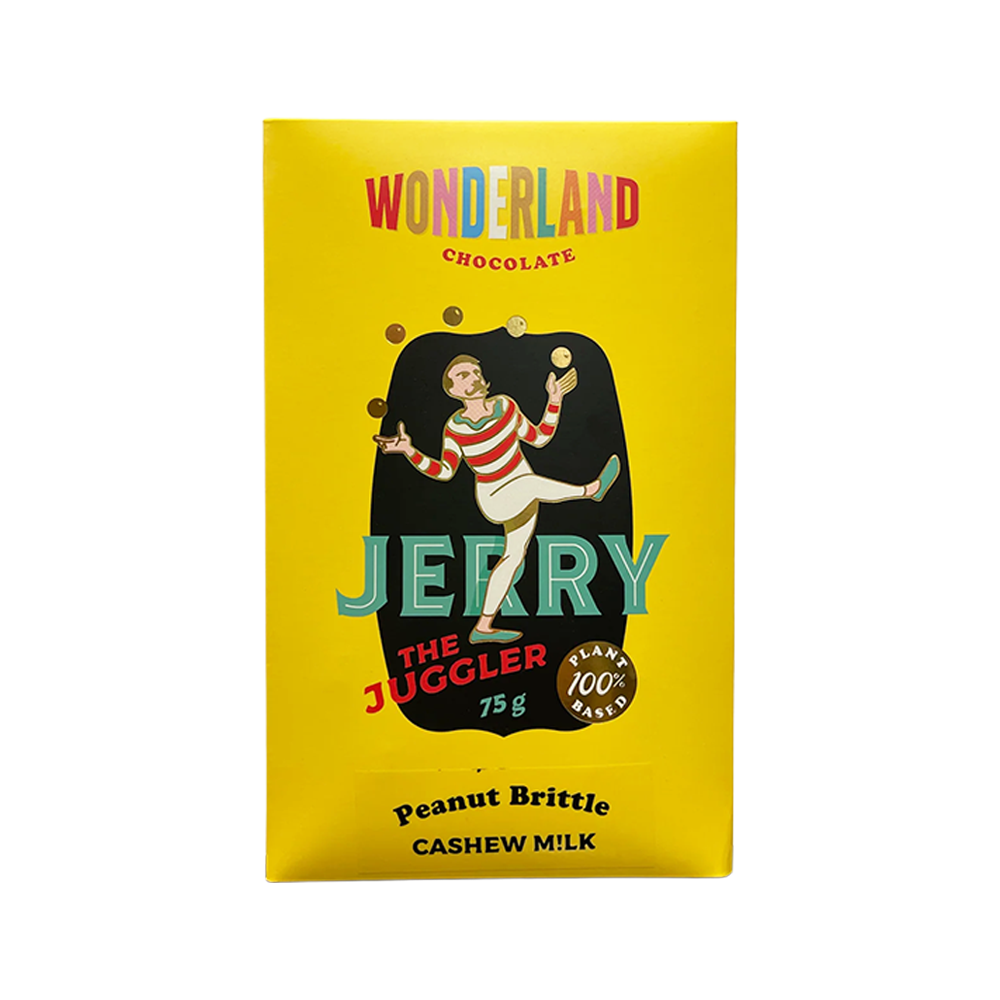 Wonderland Jerry the Juggler Peanut Brittle Cashew Milk Chocolate