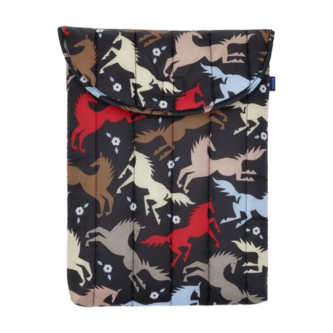 Baggu Puffy Laptop Sleeve 16 inch Horse Cut Outs